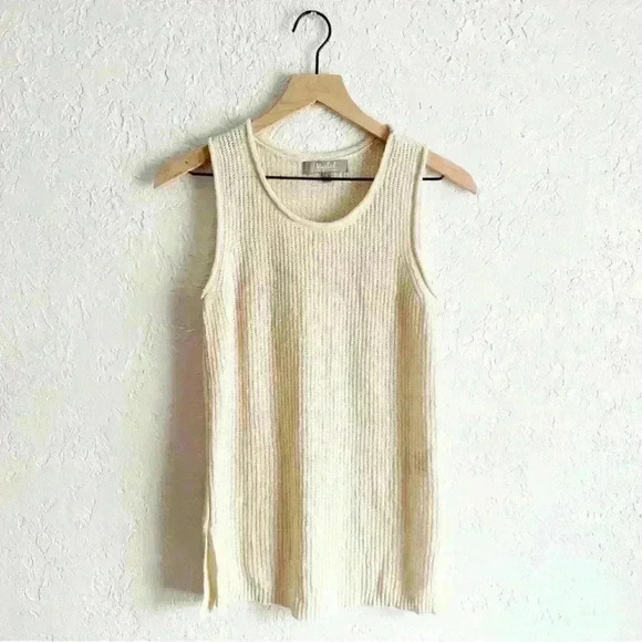 Marled Tops - Vintage style neutral open‎ knit sweater top